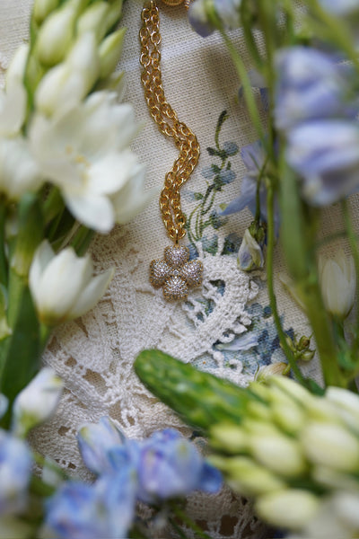 Embellished Blanc Clover Charm