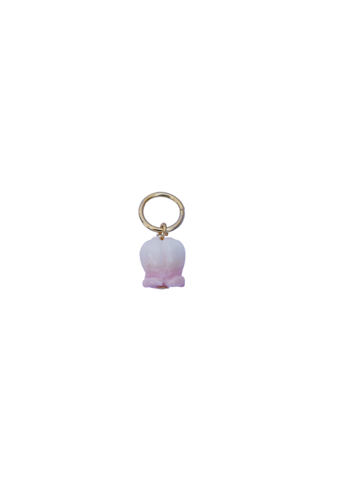 Rose Bud Mother of Pearl Charm