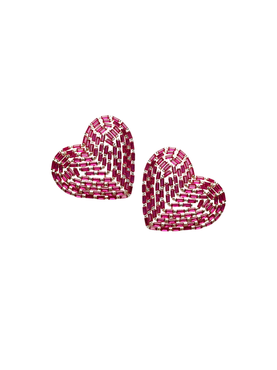 Mulberry Embellished Heart