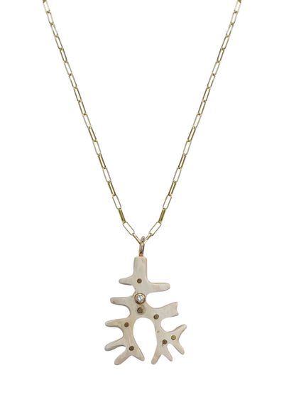 Necklace with a unique pendant on a white background