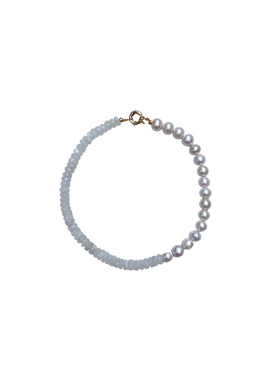 Limited Edition: Moonstone & Freshwater Pearl Necklace