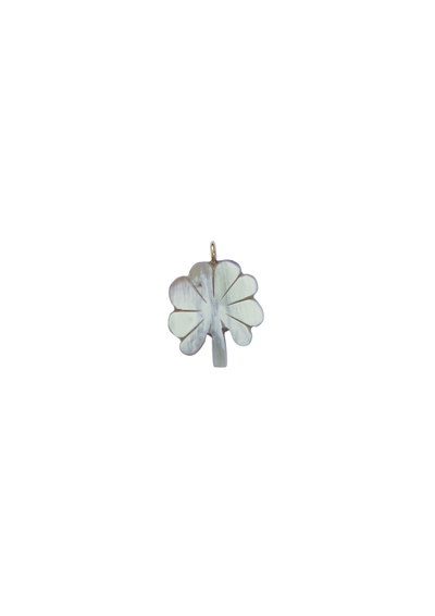 Four-leaf clover shamrock pendant on a white background