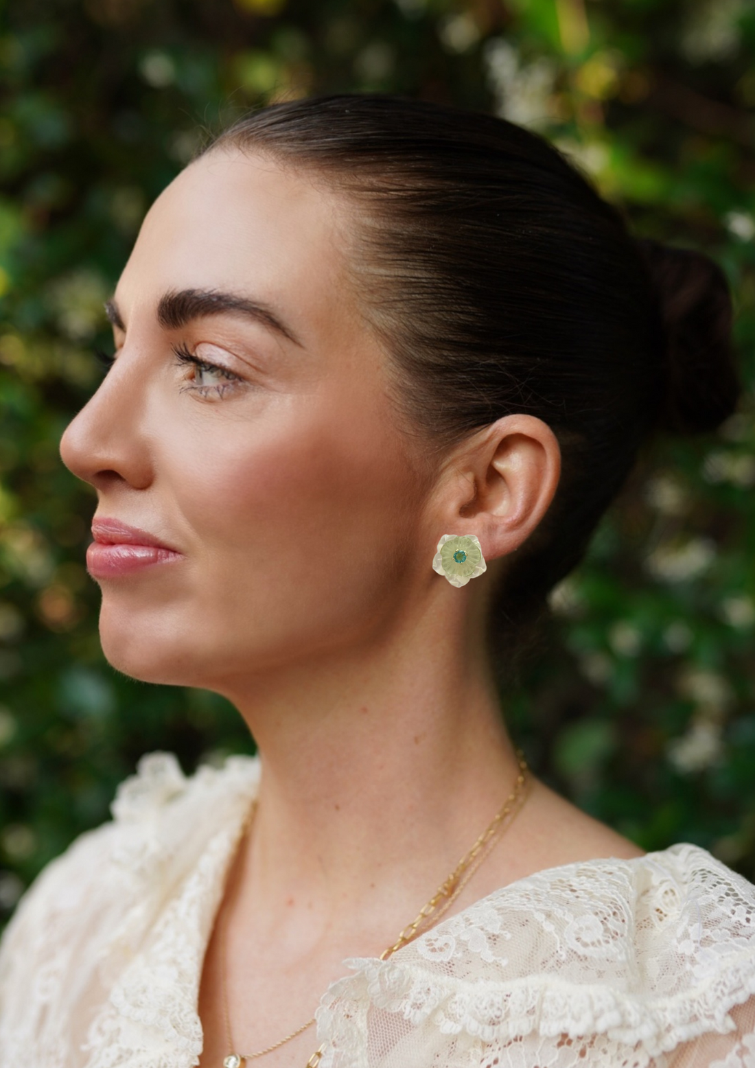 Petite Mother of Pearl and Thyme Blossom Studs