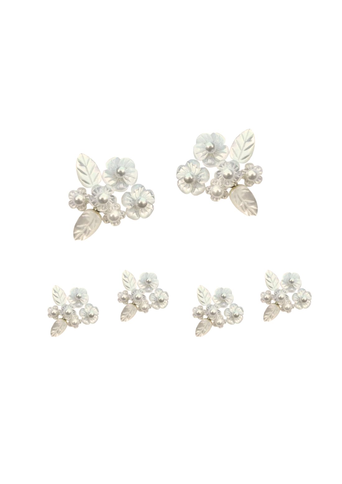 Alexander Mother of Pearl Flower Studs + Cufflinks Set