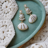 LIMITED EDITION: Pearly Flower Chandelier and Seashell Drop