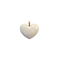 Ivory Heart Charm