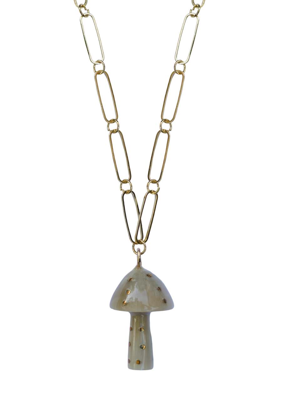 Mushroom Light Horn and Brass Charm