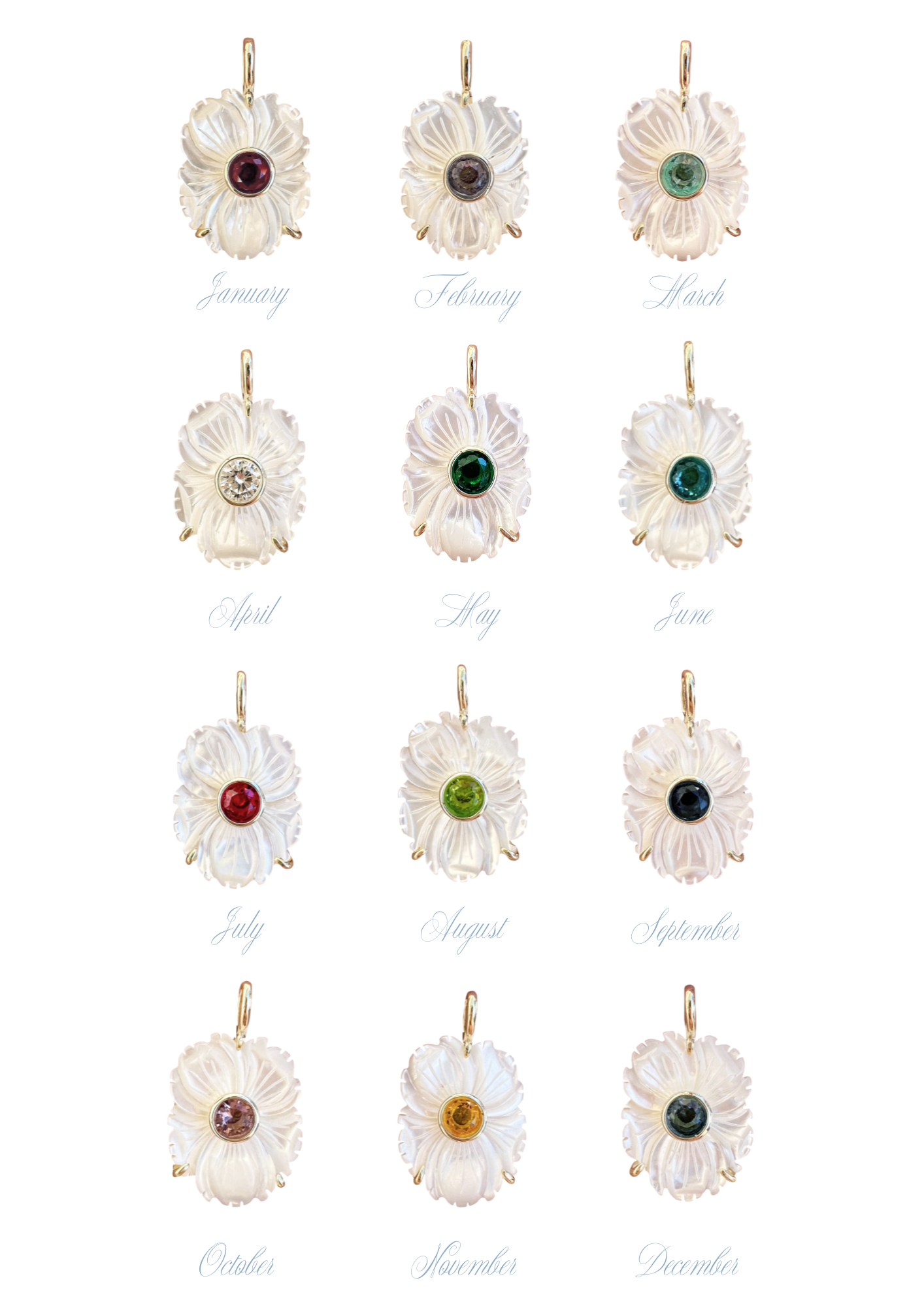 Mother of Pearl April Charm