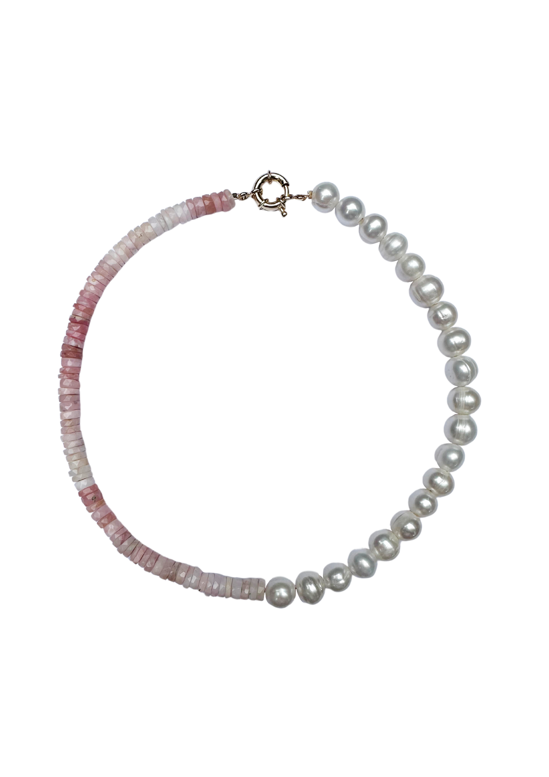 Limited Edition: Pink OPAL & Freshwater Pearl Necklace