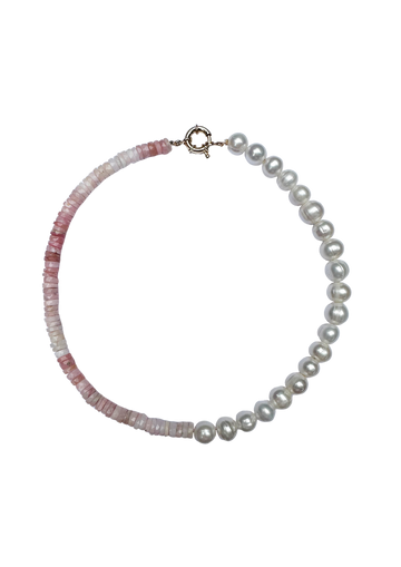 Limited Edition: Pink OPAL & Freshwater Pearl Necklace