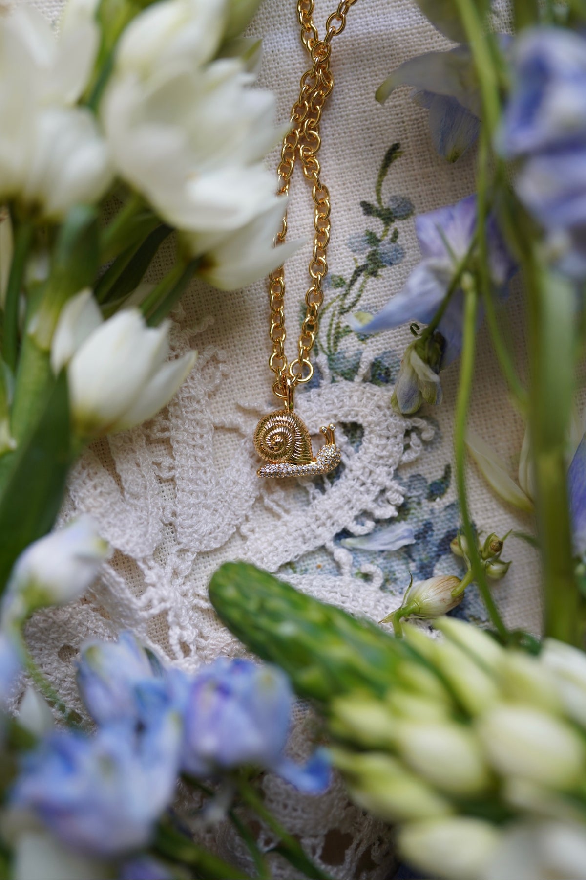 Embellished Snail Charm