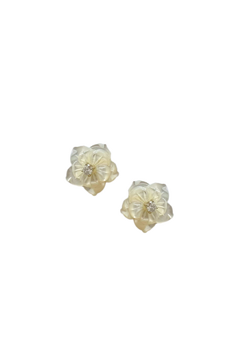 Petite Mother of Pearl Blossom Studs