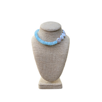 Limited Edition: Freshwater Pearl Coin & Aquamarine Necklace