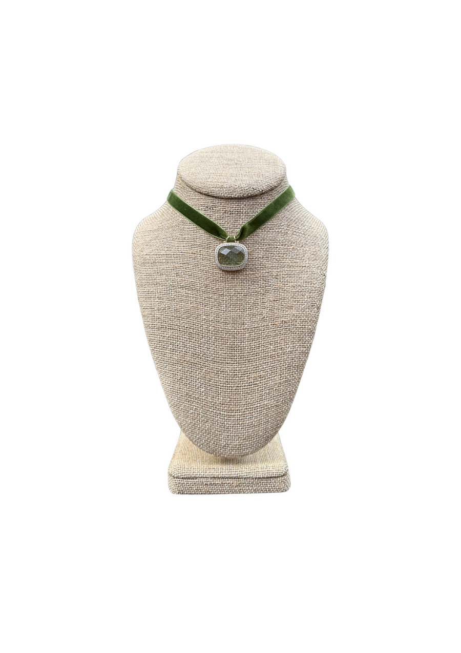 Thyme Velvet & Thyme Drop Choker