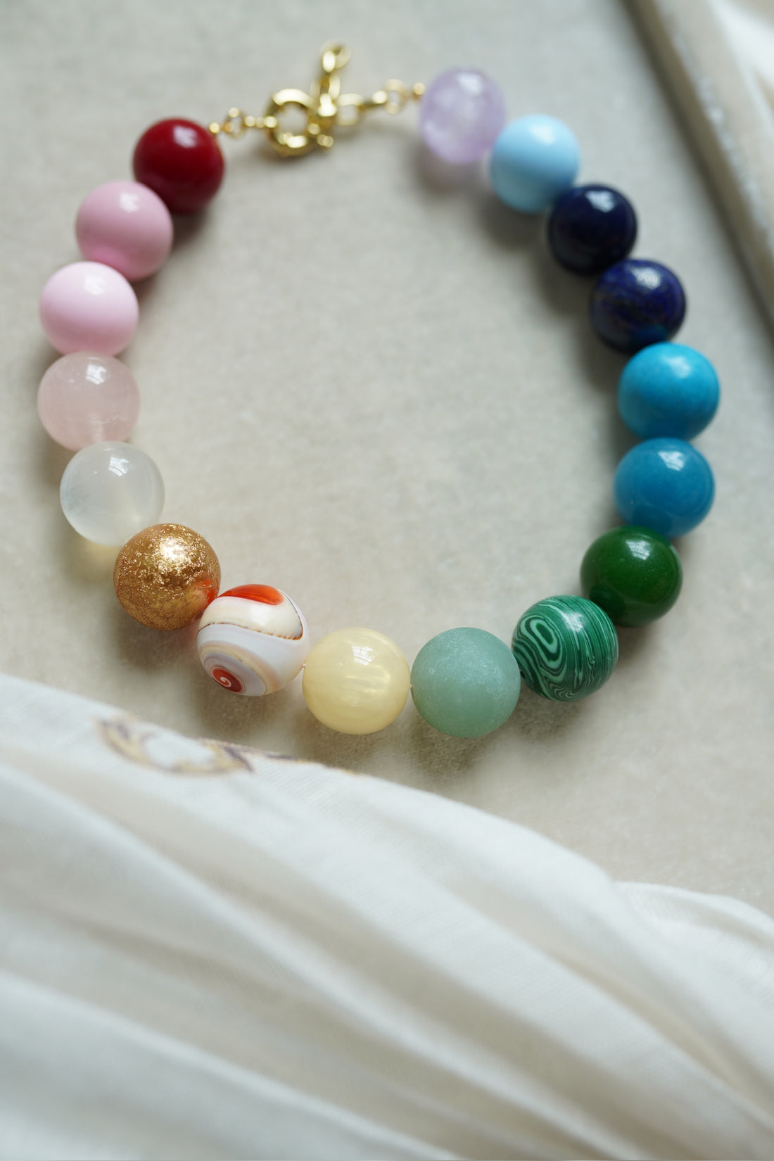 Gemstone and Bubblegum Bead Necklace
