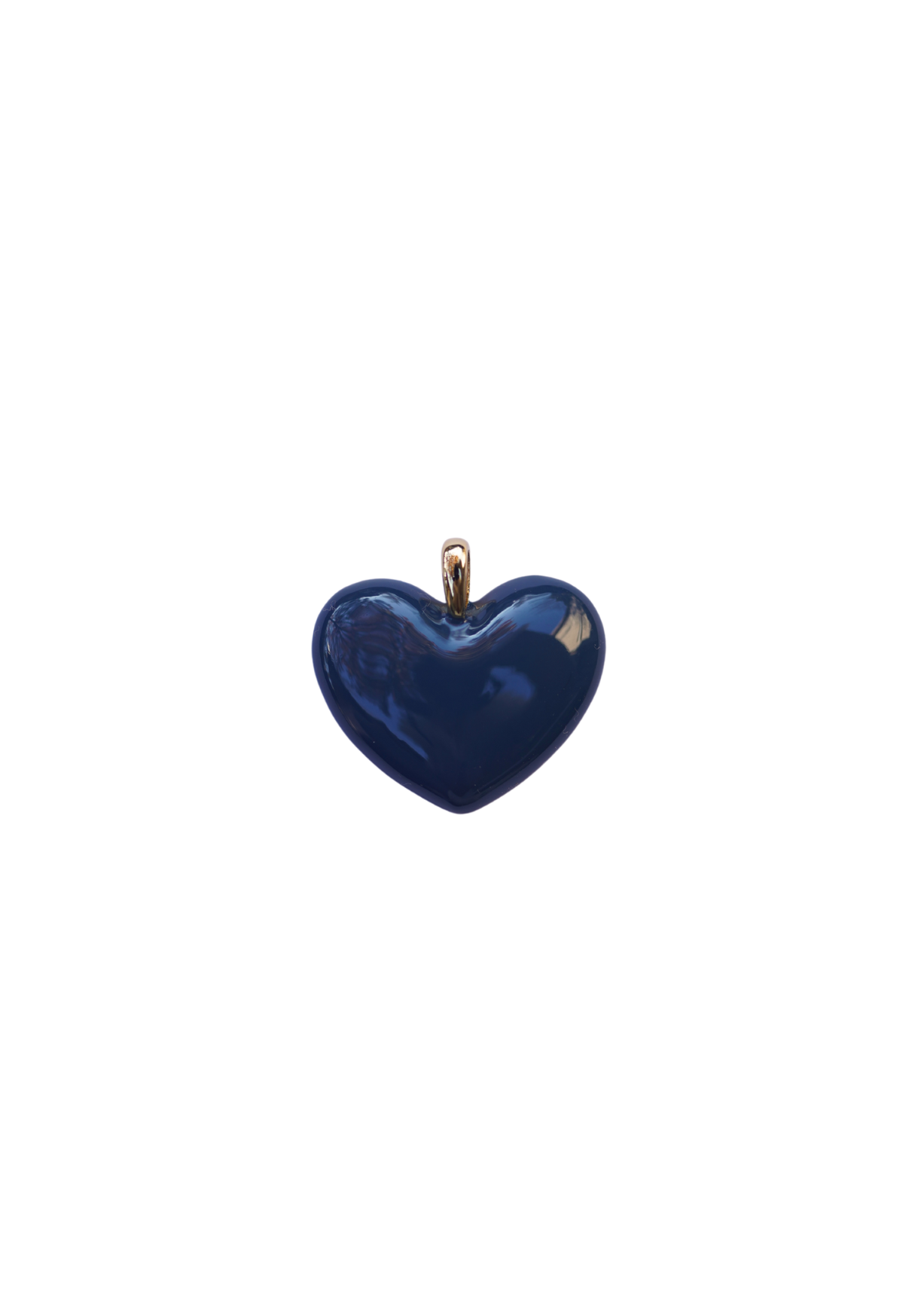 Navy Heart Charm