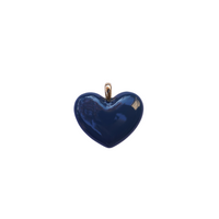 Navy Heart Charm