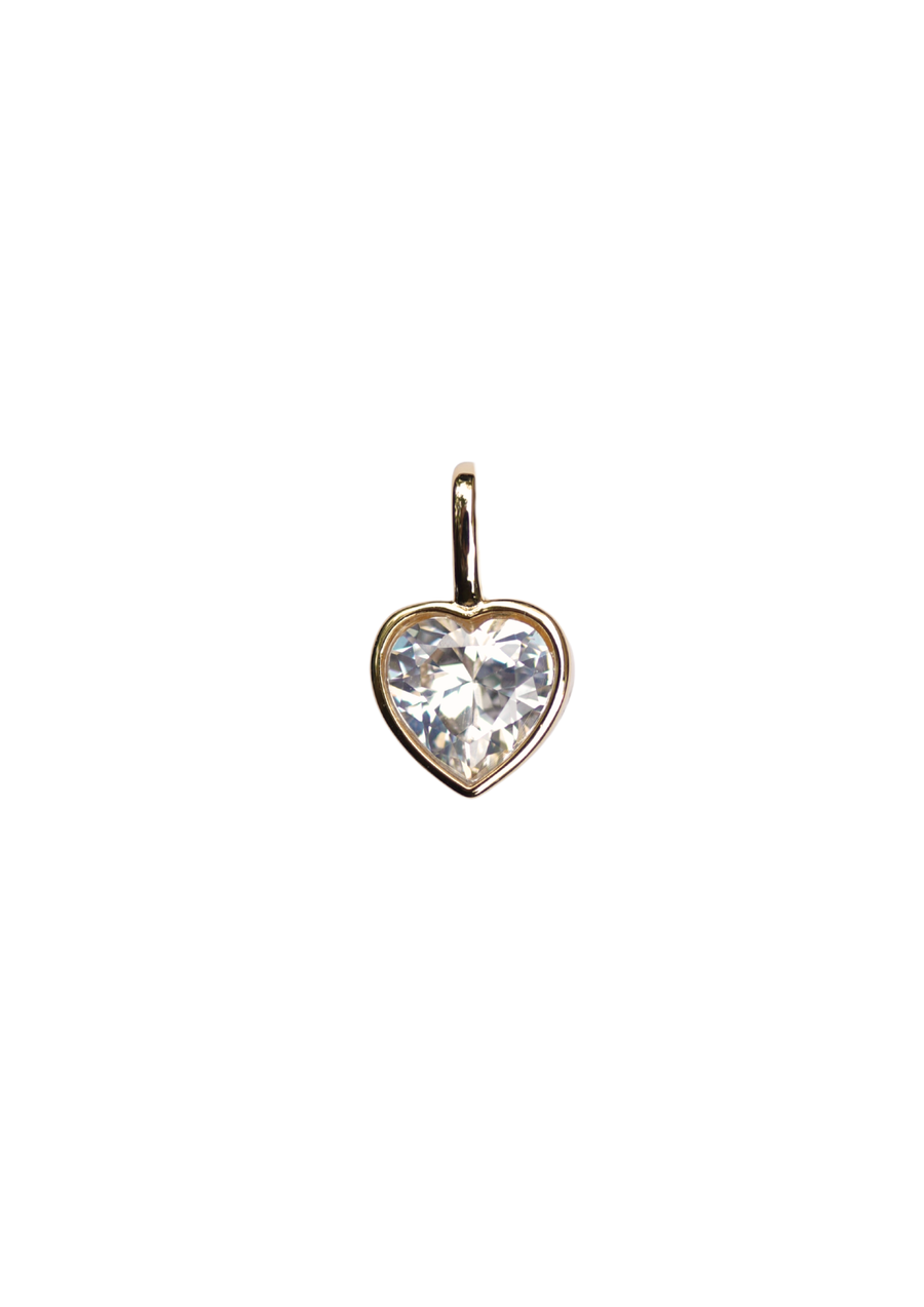 Bezel Heart Charm