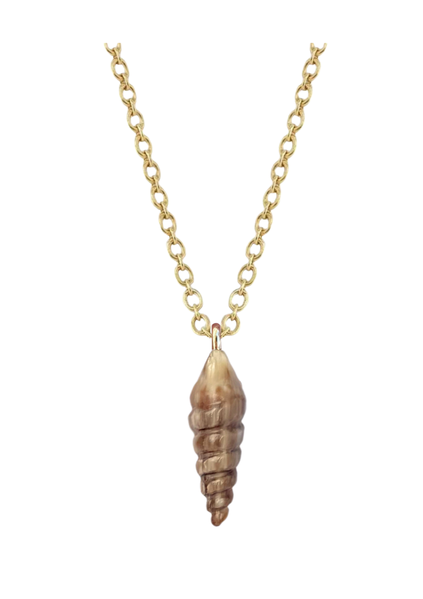 Grand Embellished Spotted Sea Snail Shell Charm