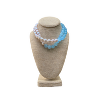 Limited Edition: Freshwater Pearl & Aquamarine Necklace