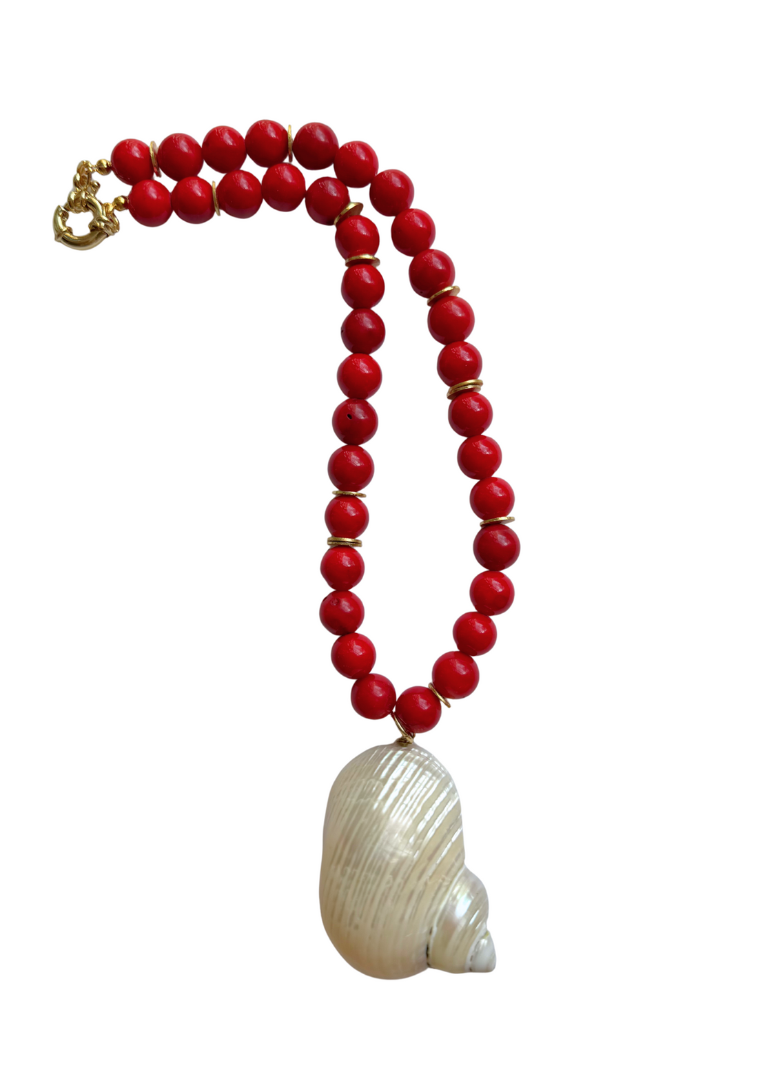 Coral and Shell Necklace