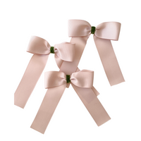 Mauve & Sage Green Christmas Bow Ornaments