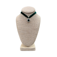 Emerald Velvet & Emerald Drop Choker