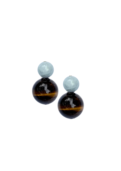 Greenwich Gemstone Bubble Earrings