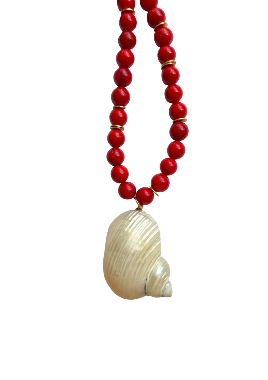 Coral and Shell Necklace