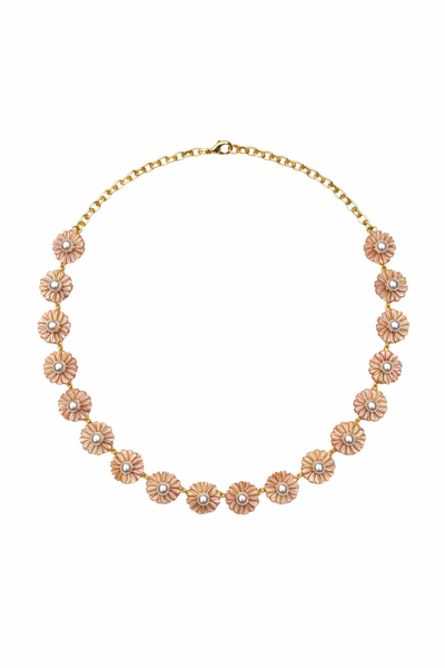 Petal Mother of Pearl Wildflower Necklace