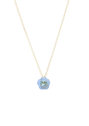 Limited Edition: Paris Blue Chinoiserie Flower Necklace