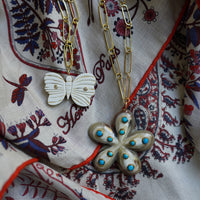 Daisy Embellished Horn Charm