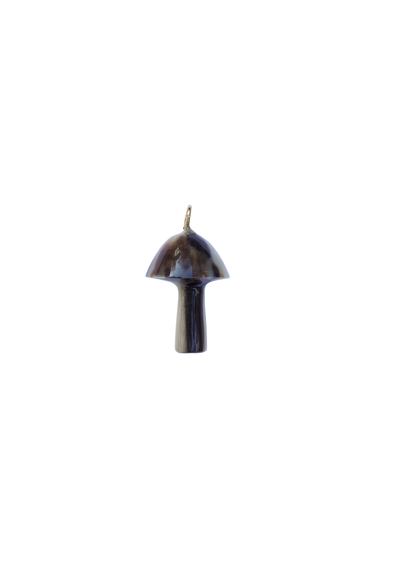 Black mushroom pendant for bracelets and necklaces 