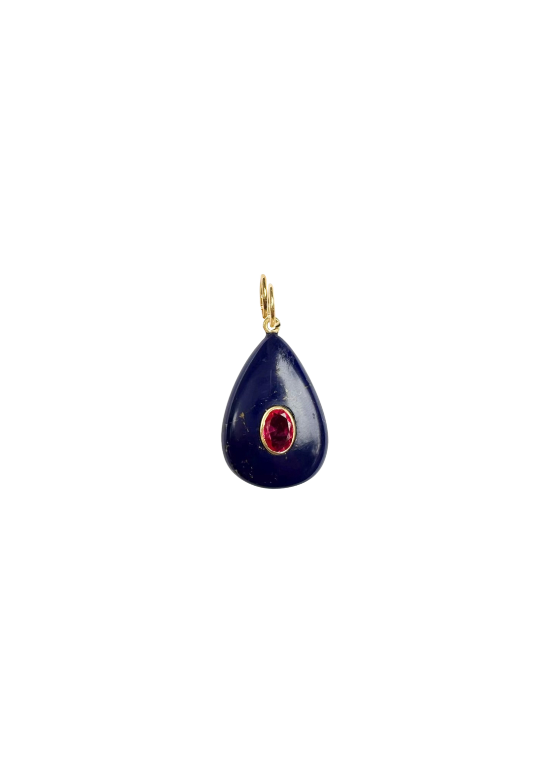 LIMITED EDITION: Lapis & Pink Embellished Teardrop Charm