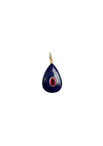 LIMITED EDITION: Lapis & Pink Embellished Teardrop Charm