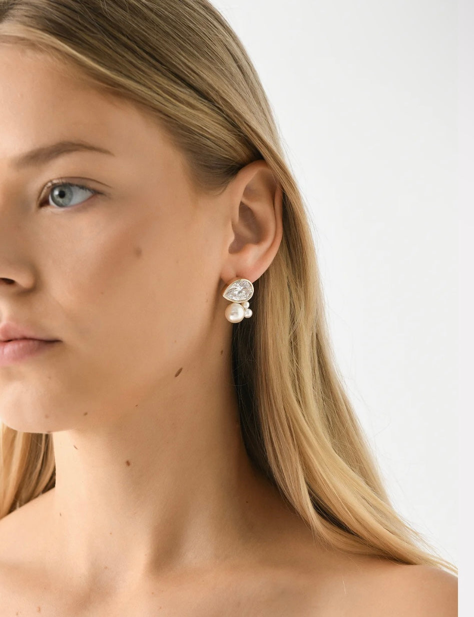 Embellished & Pearly Bubble Stud