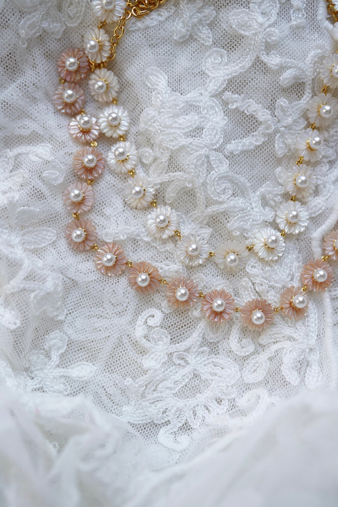 Mother of Pearl Wildflower Necklace