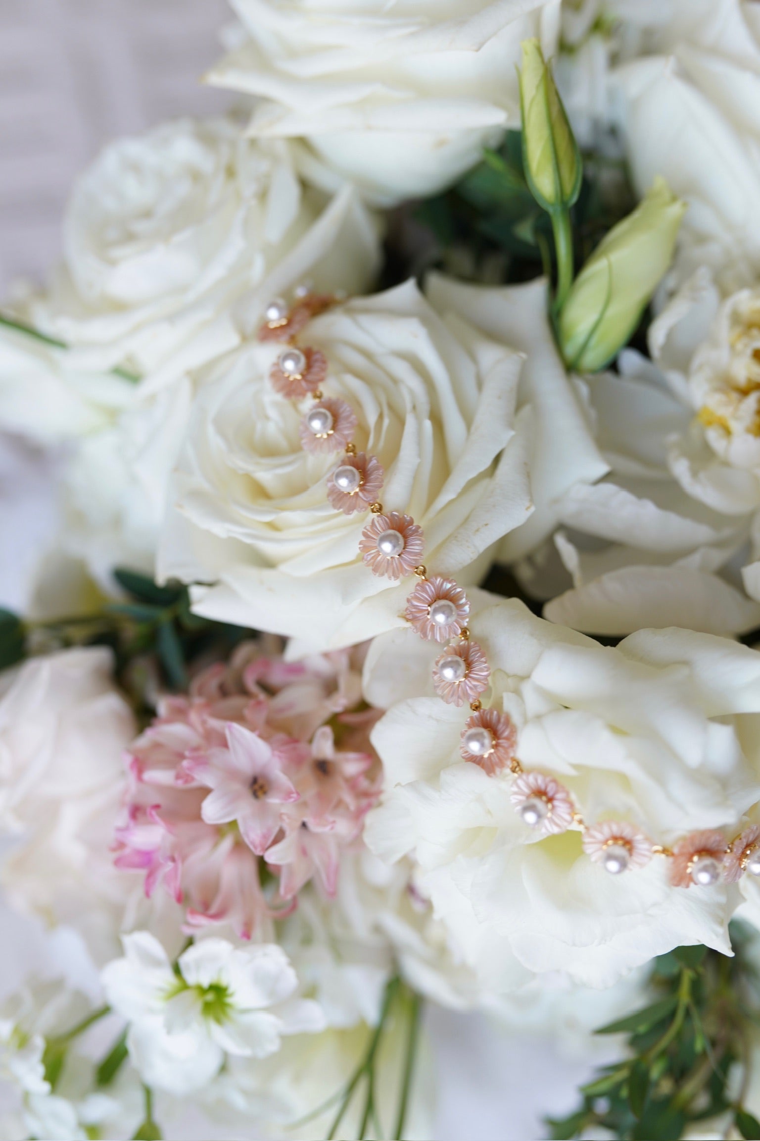 Petal Mother of Pearl Wildflower Necklace