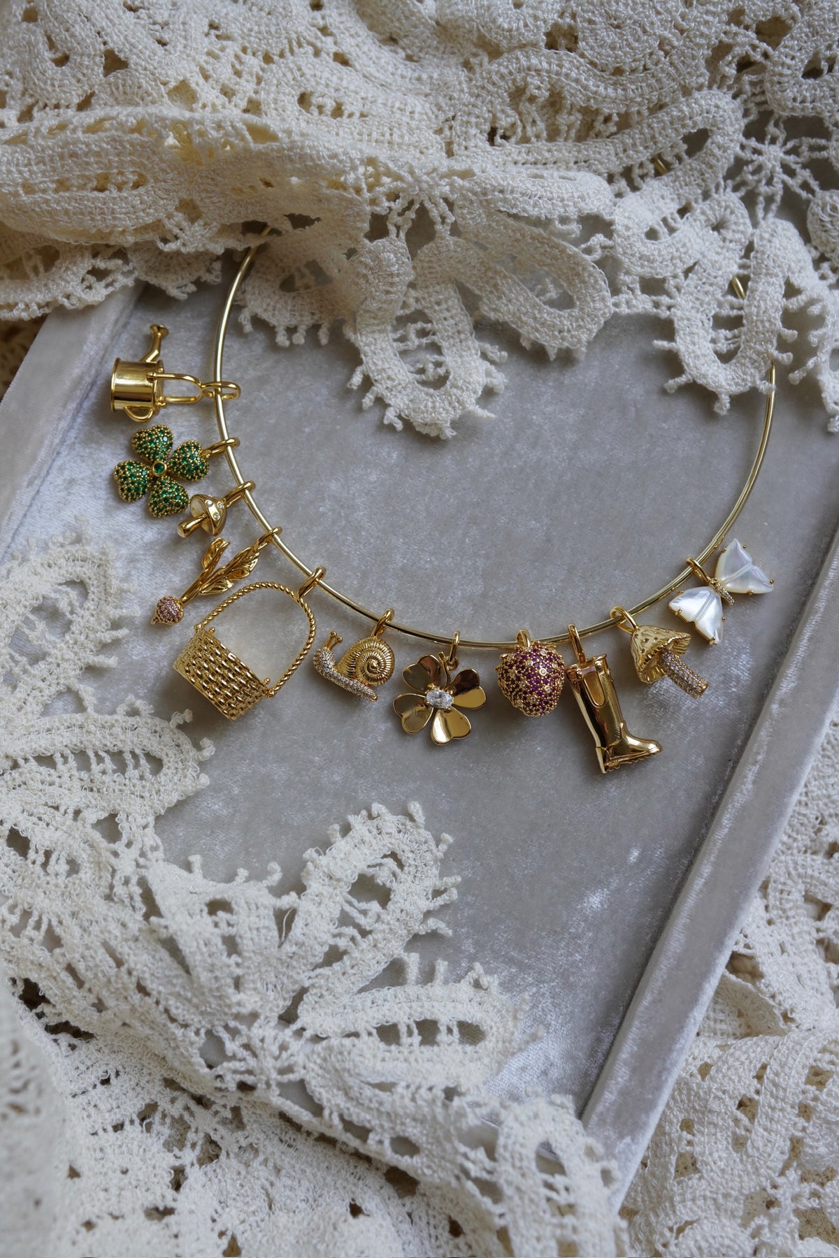 Embellished Snail Charm