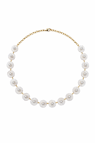 Mother of Pearl Wildflower Necklace