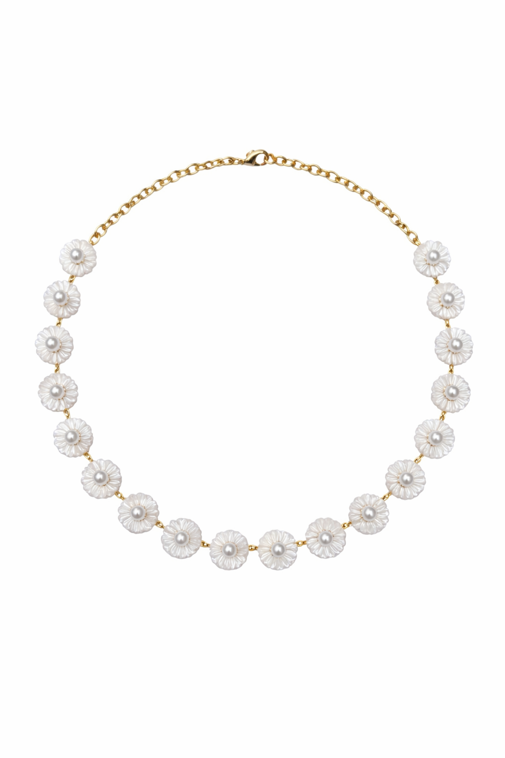 Mother of Pearl Wildflower Necklace