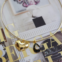 Pre order: Noir Enamel Teardrop Bezel Charm