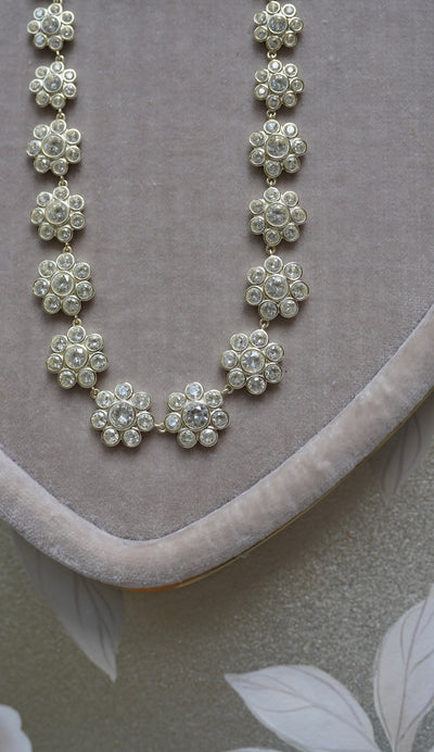 Bezel Flower Necklace