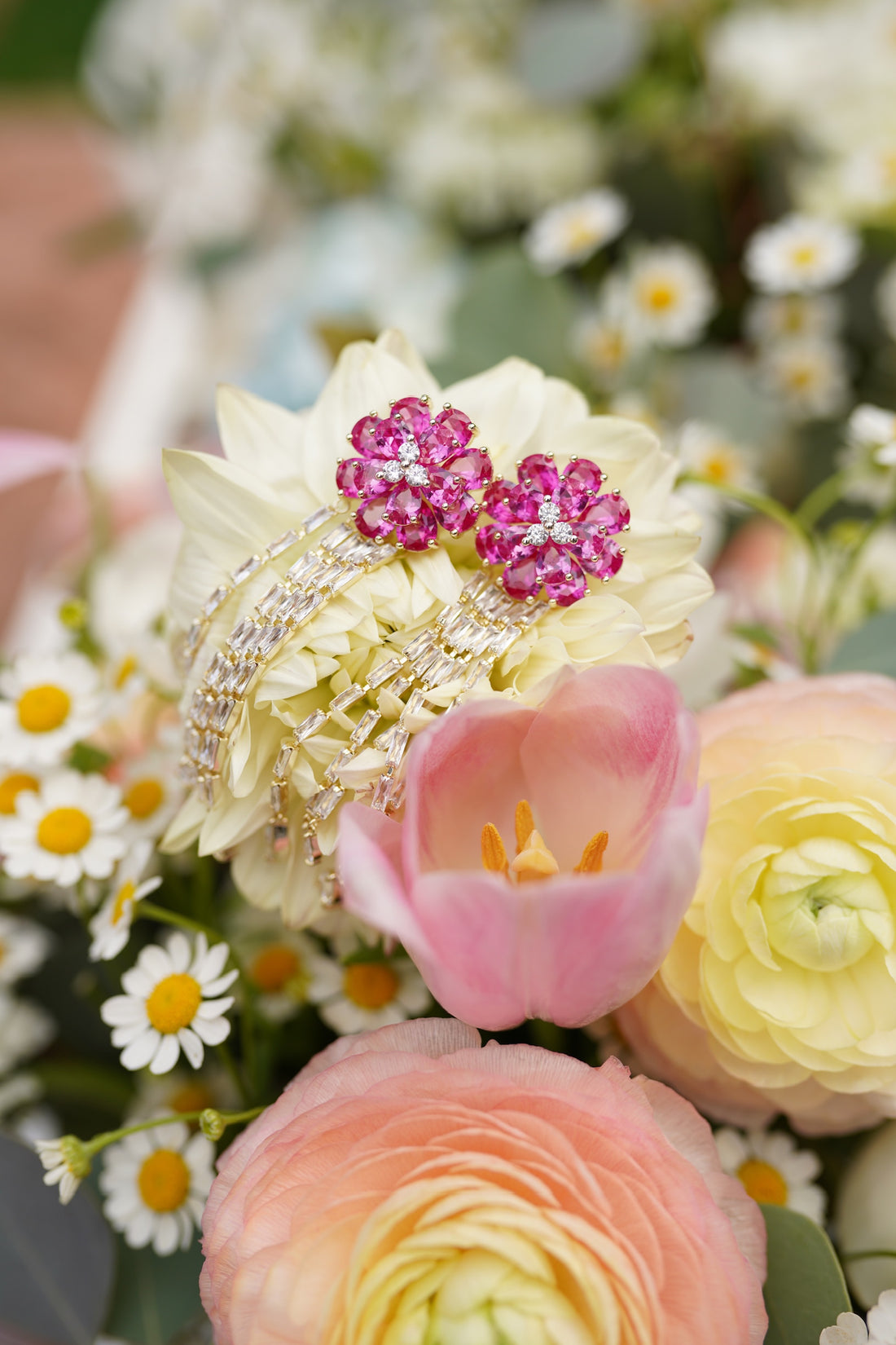 Pink Bougainvillea  + Embellished Tassels
