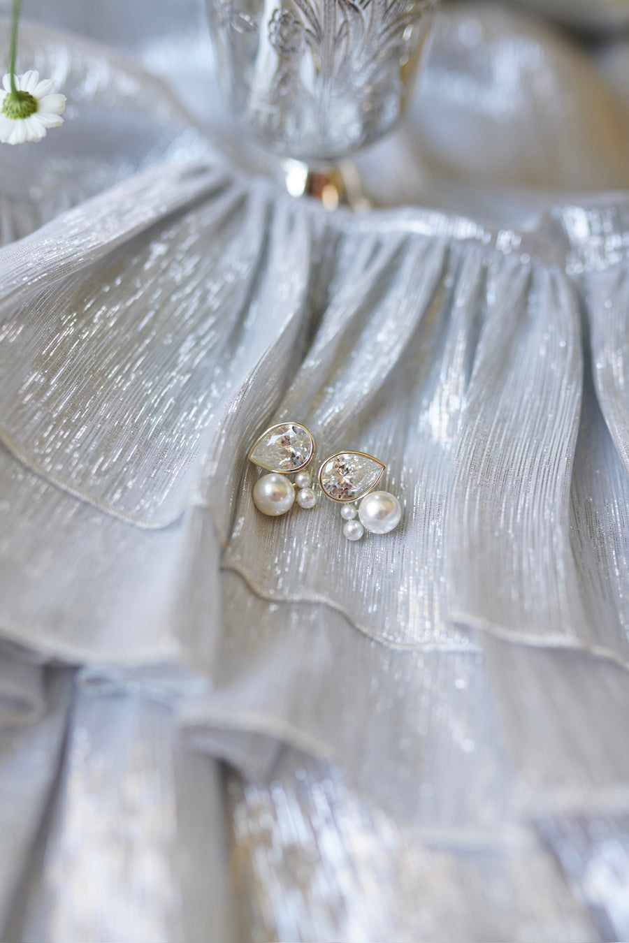 Embellished & Pearly Bubble Stud