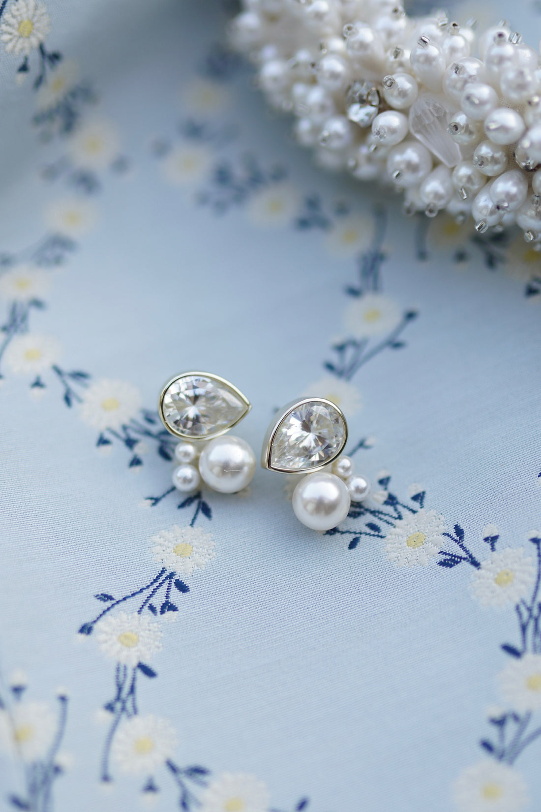 Embellished & Pearly Bubble Stud