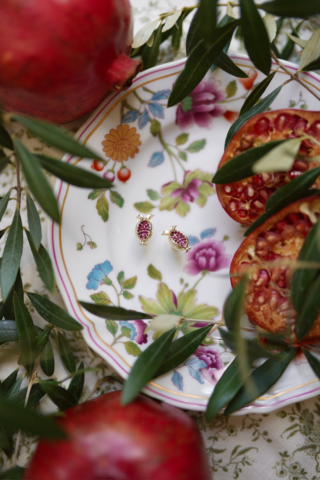 Pomegranate Studs