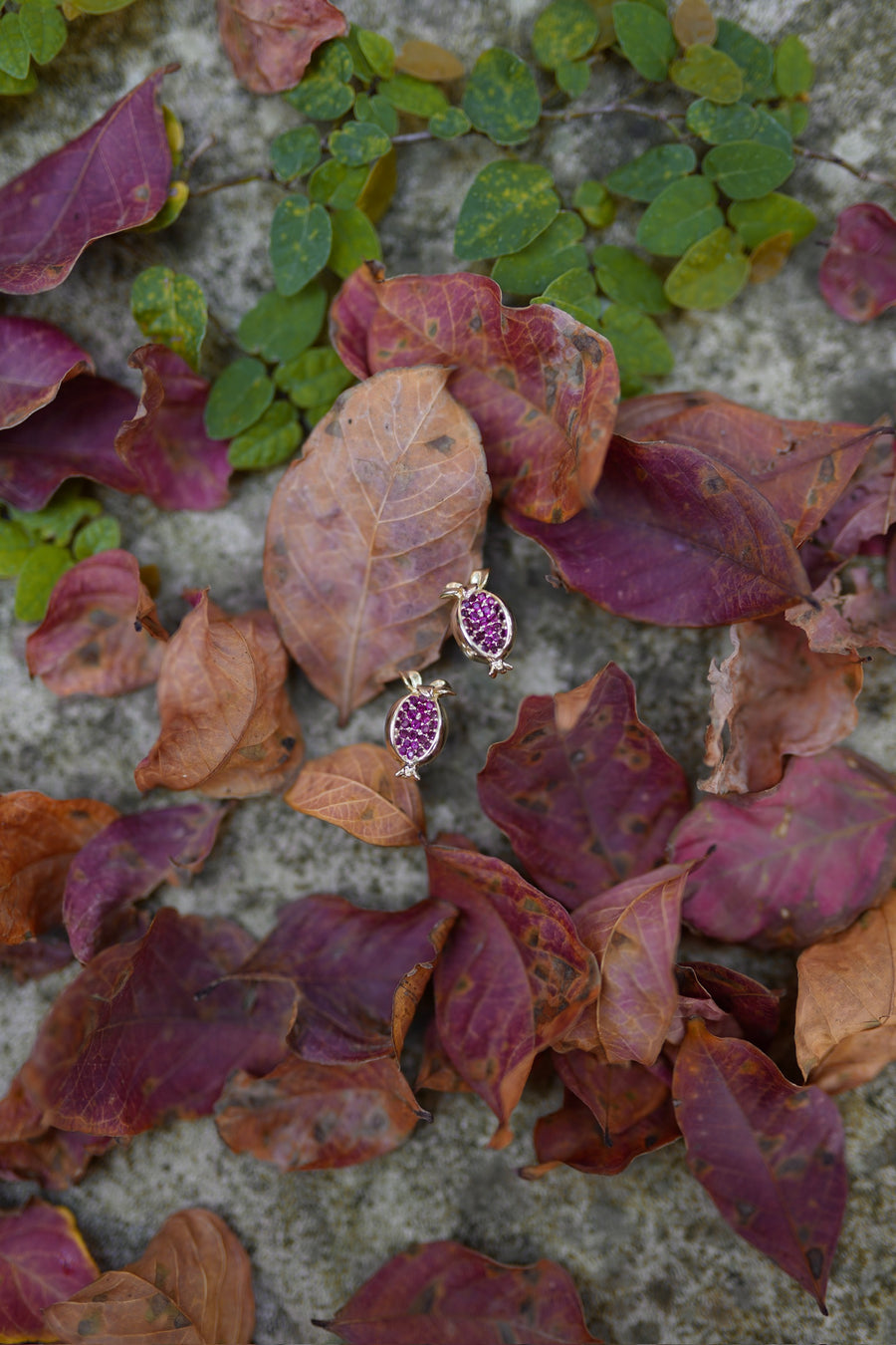 Pomegranate Studs