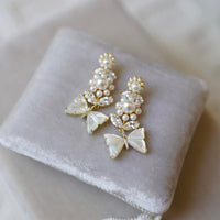 LIMITED EDITION: Embellished Flower & Mother of Pearl Butterfly