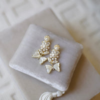 LIMITED EDITION: Embellished Flower & Mother of Pearl Butterfly